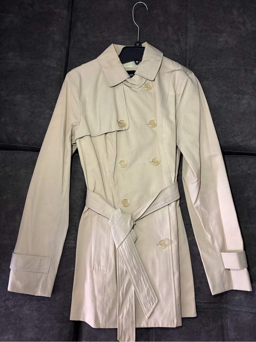 Women’s Cream Trench Coat with Belt